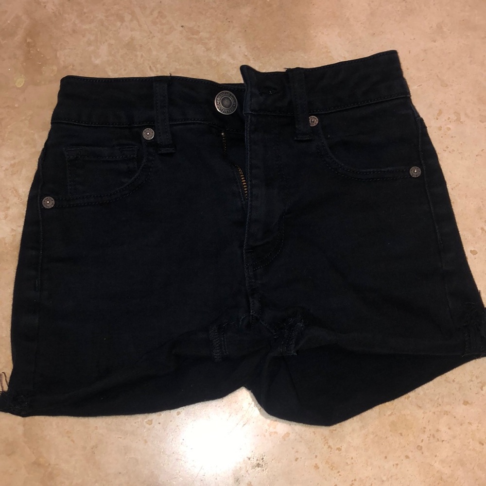 American Eagle Black High Waisted Shorts